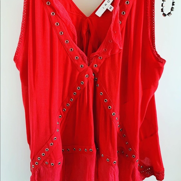 Iro silk ruffled sleeveless blouse - Picture 3 of 3